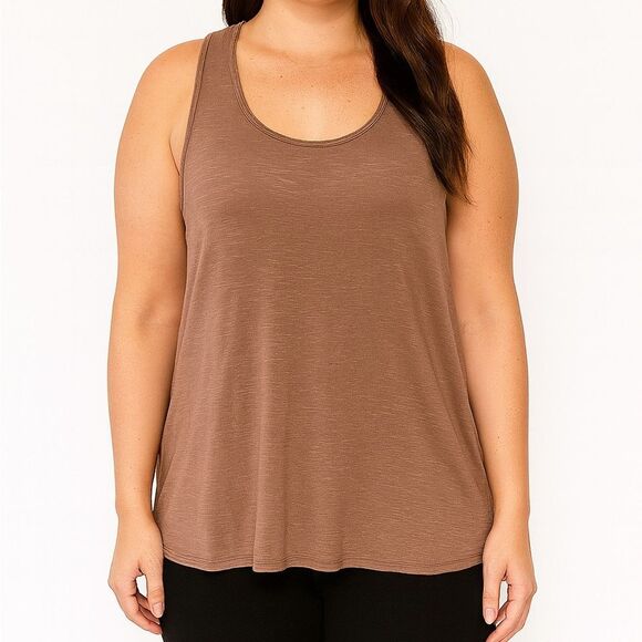 Whisper Susan Toffee Brown Tank Top – Size XL Effortless Chic NWT - Picture 1 of 8